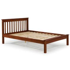 Cama Casal Inglesa Em Madeira Maciça Mv  Mogno