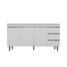 Balcão Gabinete Para Cozinha Andréia Com 160 Cm Branco