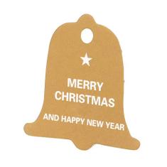 Árvore de Natal Pendurado Decoração Etiqueta Artesanato 100pcs Cartão de (Sino)