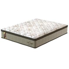 Colchão Queen Size Probel Fort Comfort D40 Com Molas Prolastic E Pillow Top 34X158X198 Branco Com Bege