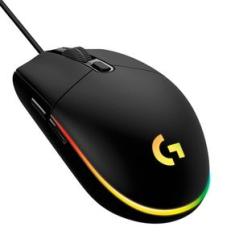 Mouse Gamer Logitech G203 Lightsync RGB, Efeito de Ondas de Cores, 6 Botões Programáveis e Até 8.000 DPI Preto