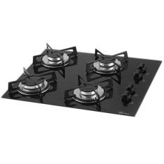 Cooktop 4 Bocas Fischer com Mesa de Vidro 1519-5713, Preto