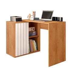 Escrivaninha Mesa Escritório com Start 1 Porta 140cm Freijó E Off Whit