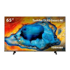 Smart TV Toshiba 65 Polegadas 4K DLED VIDAA 65C350NS, Preto, Bivolt