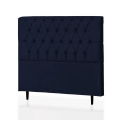 Cabeceira Queen Paris 160 cm Suede Azul Marinho - D A Decor