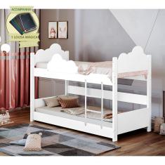 Beliche Solteiro Montessoriana Nuvem Erika Branco Lousa Mágica