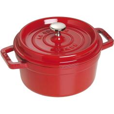 Caçarola Staub Redonda Ferro Fundido 22Cm Vermelho Cereja