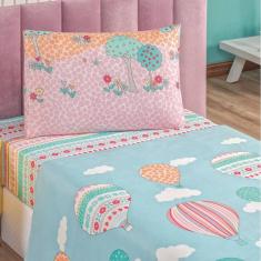 Jogo de Lençol Solteiro Bouti Kids Estampado 3 Peças - Balão