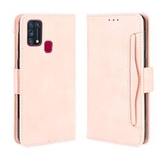 Capa com compartimento para cartão para Samsung Galaxy M31, capa flip carteira de couro para Samsung Galaxy M31, capa magnética retrô para celular, capa carteira com compartimentos para cartões