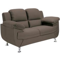 Sofá Avalon 152cm com 2 Lugares em Veludo e Espuma D-33 Linoforte - Capuccino