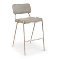 Banqueta Ipê Aço Carbono Dourado - Drop mobiliário