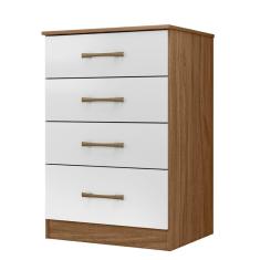 Cômoda Ms913 4 Gavetas Naturale Branco Moval