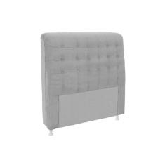 Cabeceira Cama Box Estofada Solteiro Dama Plus Suede Cinza - Simbal
