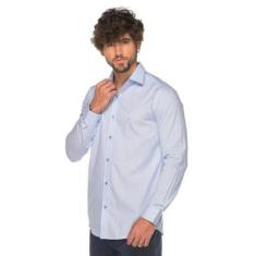 Camisa Social Manga Longa Slim Algodão Nobre Passa Fácil-Masculino