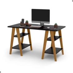 Mesa Para Computador Pés Cavalete Maricá Preto