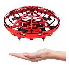 Mini Drone Ufo Helicóptero Brinquedo Voador Cor: Vermelho