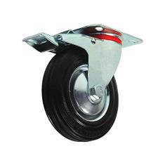 Rodízio Giratório de Borracha c/Trava 5 Pol 125mm Beltools