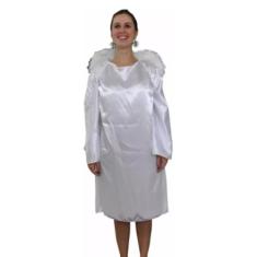 Fantasia Kit Anjo Adulto Tunica Asa de Anjo Aureola Carnaval Teatro Festa Halloween Querubim Arcanjo Batismo Coroacao
