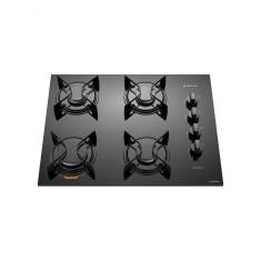 Cooktop 4 Bocas Preto Com Mesa De Vidro Atlas U Top Bivolt