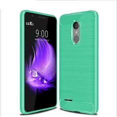 Capa para LG K11 Plus, capa de material de fibra de carbono, macia, antiderrapante, antiimpressões digitais, capa totalmente protetora para LG K11 Plus