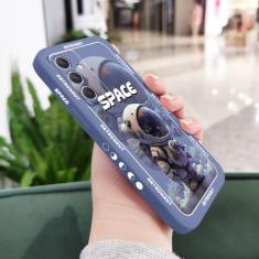 Capa de astronauta espacial para Samsung A54 A34 A24 A14 A04 A04S A04E A73 A53 A33 A23 A13 A03 A72 A52 A52S A32 A22 A12 A71 A51 4G 5G, azul claro 2, para Samsung A22 4G