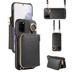 Furiet Capa carteira para Samsung Galaxy S20 5G 6,2 polegadas com fivela de anel de alça de ombro, bolsa de órgão flip de couro PU de luxo, porta-cartão de crédito para celular para S 20 20S UW S2O G5