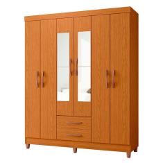 Guarda Roupa Âmbar Solteiro 6 portas com Espelho Albatroz Moveis