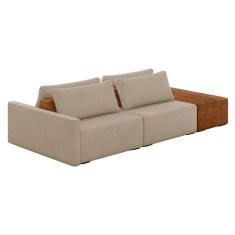 Sofá Ilha 2 Lugares Living 292cm Modulado para Sala Lary Linho K01 - D`Rossi