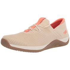Ryka Tênis feminino Echo Knit Fit sem cadarço, Bege amêndoa, 38