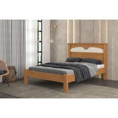 Cama De Casal Amsterdã Estrado Resistente Camas Fenix, NATURE-OFF WHIT