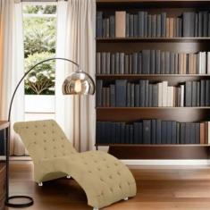 Recamier Divã Espreguiçadeira Para Sala e Cliníca Estética Leila Suede