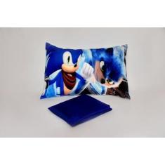 Jogo de Lençol Solteiro com elástico 2 Peças Sonic Personagens - Santo