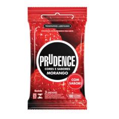 Prudence Preservativo Cores E Sabores Morango 3 Unidades