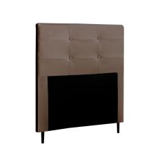 Cabeceira Luna Solteiro 90 cm Courino Marrom- Italian Flex