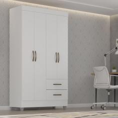 Guarda-roupa Casal 4 Portas 2 Gavetas Lite