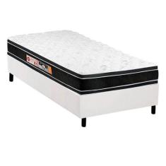 Cama Box Solteiro: Colchão Espuma D33 Castor Black e White Double Face