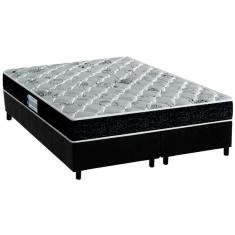 Cama Box Queen: Colchão Ortopédico Probel D45/Ep Advanced Tech2000 + Base Crc Suede Black(158X198)