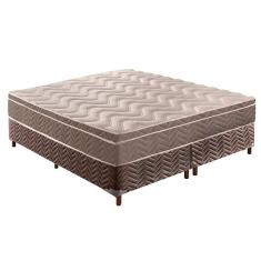 Cama Box Queen: Colchão Espuma D33 Paropas /Ep Anatômico + Base Fantasy Brown(158X198)