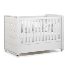 Berço Americano Tutto New Branco Acetinado com Capitonê New Boucle - M