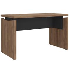Mesa Para Escritório Home Office 125cm Unik A02 Nogal Preto - Lyam Decor