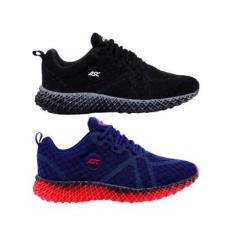 Kit 2 Tênis Esportivo GT3 Asc Cardaço Conforto Fitness Caminha Longa Pisada Leve-Feminino