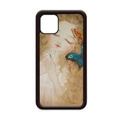 Capa de pintura chinesa Dress Butterfly Pretty Girl para iPhone 12 Pro Max para Apple Mini Mobile Case Shell