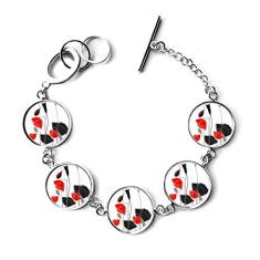 DIYthinker Pulseira de papoula de milho com arte abstrata e arte vermelha