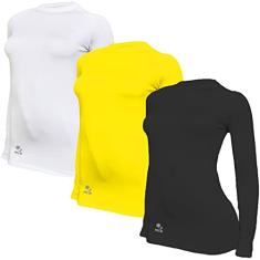 Kit C/ 3 Camisas Térmicas Feminino Stigli Pro Proteção Solar FPU 50+ Manga Longa Rash Guard J