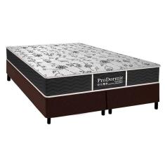 Cama Box Queen: Colchão Molas Probel Prolastic Sleep + Base CRC Suede Brown(158x198)