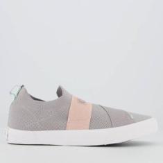 Tênis Coca Cola Meet Knit Feminino Cinza e Rosê-Feminino