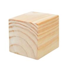 Cubo de Madeira Jardim e Varanda 9,5x9,5x9,5cm Bege