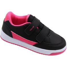 Tênis Infantil Casual Via Recortes Juvenil Menina