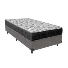 Cama Ortobom D33 Solteiro com Box ISO100, Cinza