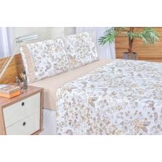 Jogo de Cama Lençol Queen 4 peças 100% Algodão Percal 180 Fios Babadin